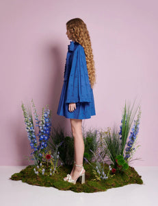 Meadow Sage Bow Mini Dress