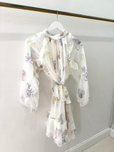 Load image into Gallery viewer, Tie Neck Floral Mini Dress
