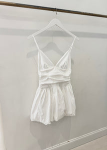 Ruched Bubble Mini Dress
