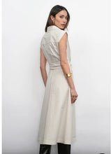 Load image into Gallery viewer, Lorena Stripe Shirt Collar Midi Dress
