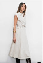 Load image into Gallery viewer, Lorena Stripe Shirt Collar Midi Dress

