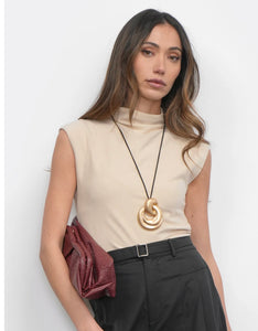 Paloma Funnel Neck Knit Top