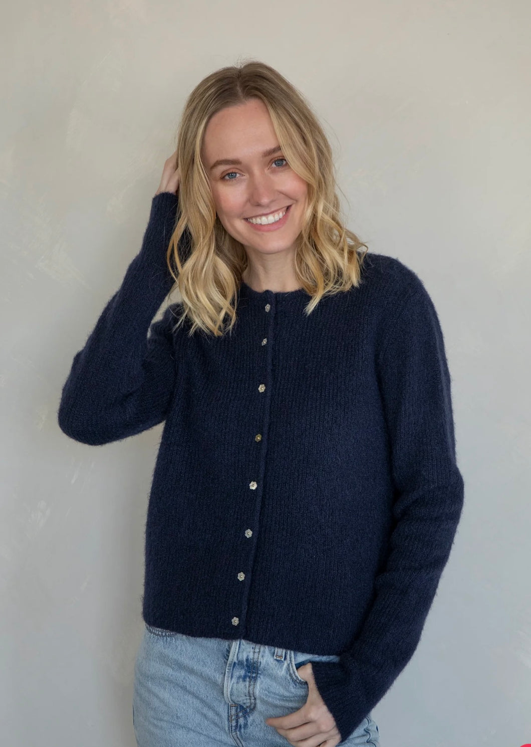 Flower Button Down Cardigan