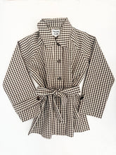 Load image into Gallery viewer, Brown Gingham Trench
