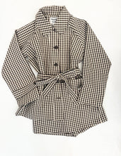 Load image into Gallery viewer, Brown Gingham Trench

