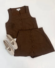 Load image into Gallery viewer, Suede Button Up Skirt Set
