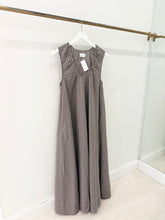 Load image into Gallery viewer, Brown Check Scoop Dress
