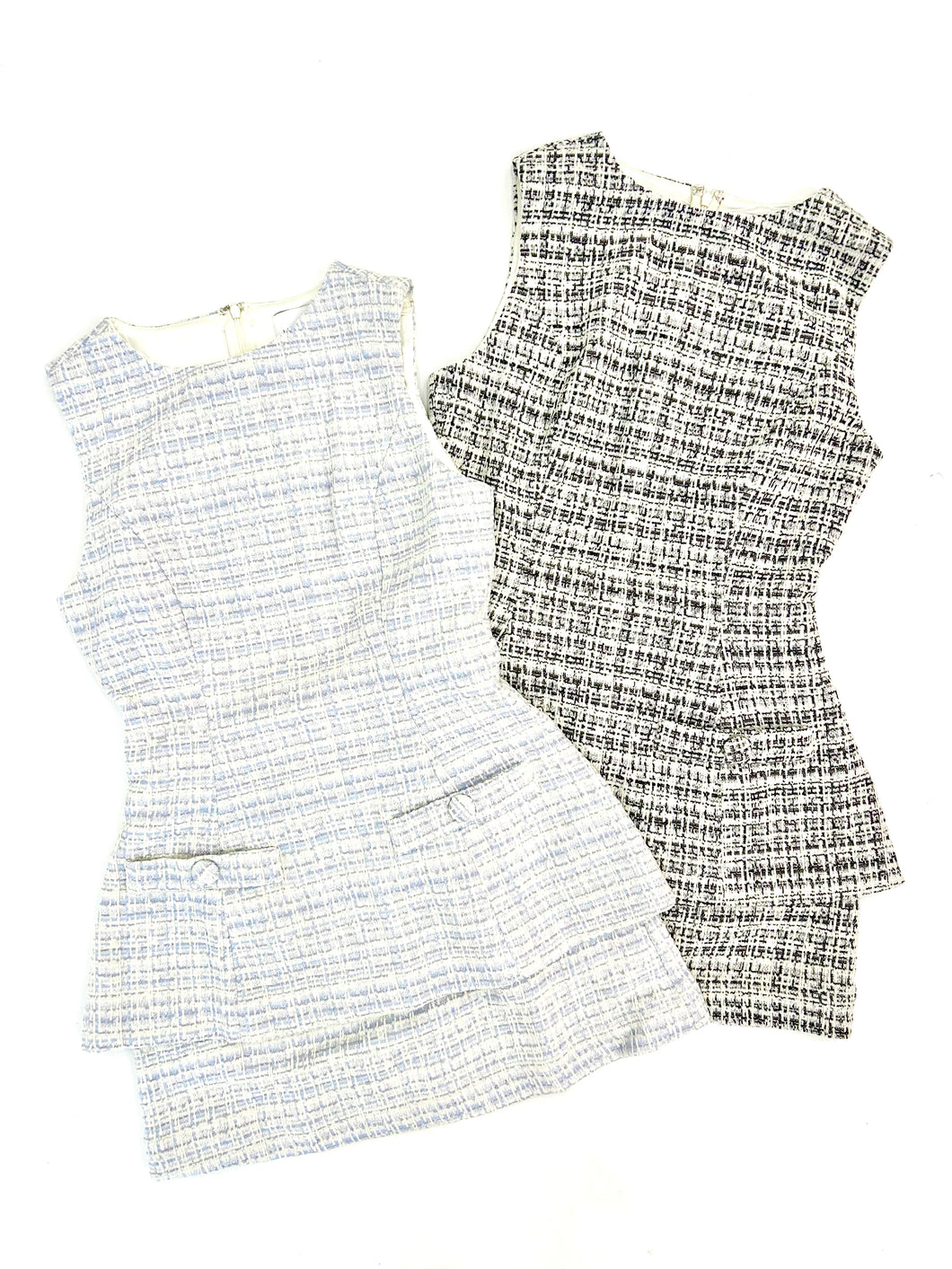 Tweed Peplum Mini Romper