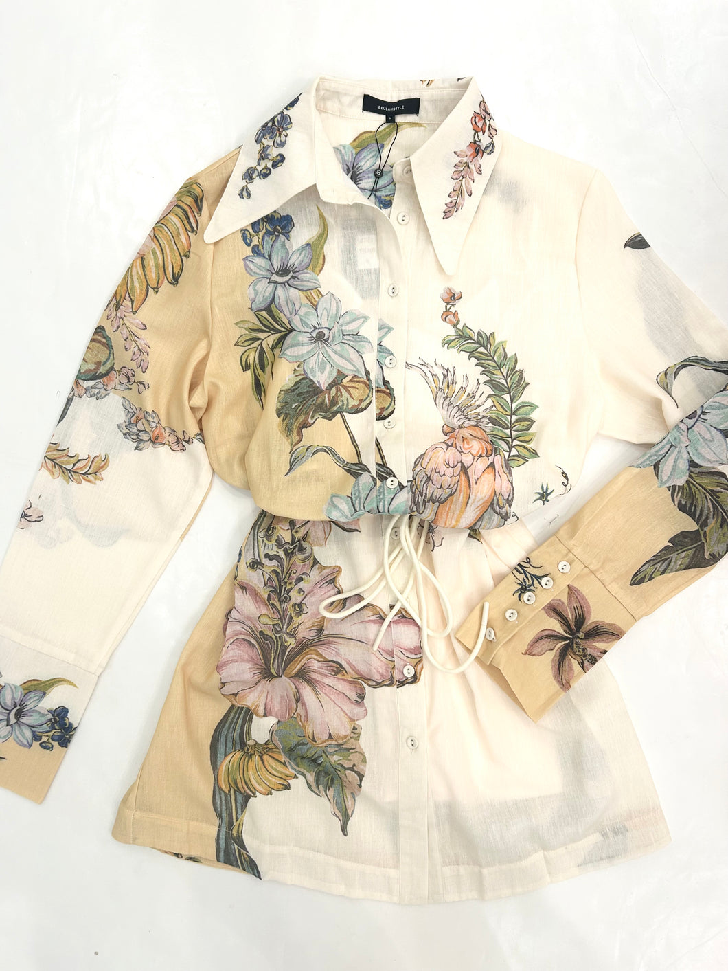 Fall Floral Collar Dress