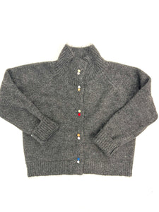 Mock Neck Cardigan with Button Detail