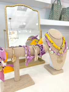 Gold Tiger Scarf Necklace with Clasp