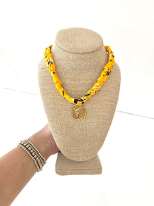 Gold Tiger Scarf Necklace with Clasp