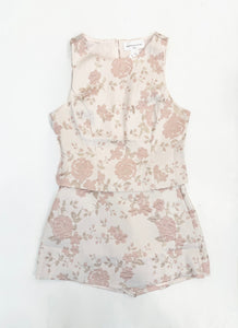 Baby Pink Jacquard Skort Set