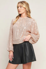 Load image into Gallery viewer, Long Sleeve Sequin Top
