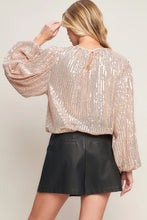 Load image into Gallery viewer, Long Sleeve Sequin Top
