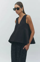 Load image into Gallery viewer, Structured Peplum Top Black
