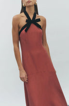 Load image into Gallery viewer, Black Bow Halter Gown
