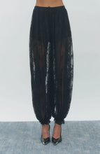Load image into Gallery viewer, Sheer Black Lace Trousers
