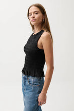 Load image into Gallery viewer, Phoebe Smocked Tank Black
