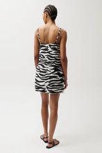 Load image into Gallery viewer, Misa Silk Blend Mini Dress - Zebra
