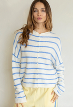 Load image into Gallery viewer, Coastal Cabana Stripe Piper Cardigan
