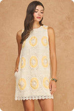 Load image into Gallery viewer, Medallion Crochet Sleeveless Mini Dress
