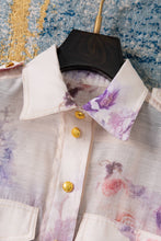 Load image into Gallery viewer, Floral Belted Long Sleeve Shirt Dress
