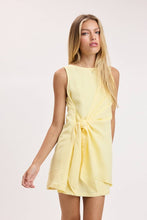 Load image into Gallery viewer, Boat Neck Side Tie Mini Dress
