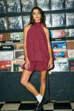 Load image into Gallery viewer, Plaid Halter Neck Bubble Mini
