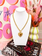 Load image into Gallery viewer, Golden Heart Toggle Necklace | 18k Gold Plated Stainless Steel
