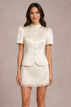 Load image into Gallery viewer, Chic Button Collar Skirt Set
