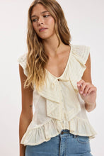 Load image into Gallery viewer, Cascading Ruffle Lace Top
