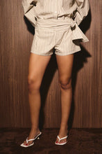 Load image into Gallery viewer, Tie Detail Stripe Short
