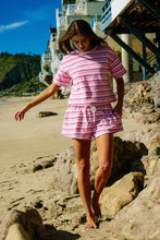 Load image into Gallery viewer, Wide Legs Stripe Shorts With Drawstring
