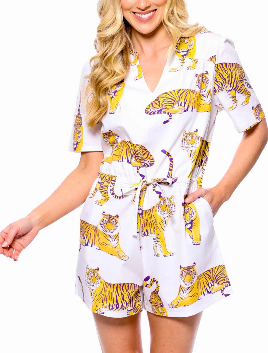 LSU Tigers Poplin Romper