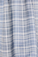 Load image into Gallery viewer, Light Blue Plaid Smocked Romper Dress
