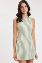 Load image into Gallery viewer, Green Pinstripe Romper Dress
