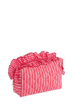 Load image into Gallery viewer, Stripe and Gingham Large Zip Pouch
