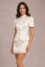 Load image into Gallery viewer, Chic Button Collar Skirt Set
