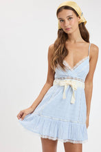 Load image into Gallery viewer, Ribbon Lace Mini Dress
