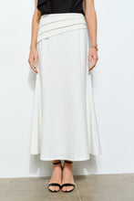 Load image into Gallery viewer, Layered Waistband Flared Midi Skirt
