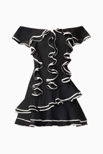 Load image into Gallery viewer, Melissa Tiered Mini Dress in Black
