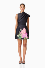 Load image into Gallery viewer, Azelie Aysmmetrical Mini Dress in Black
