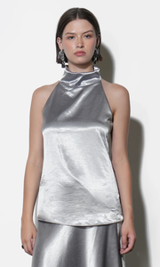 Addison Cowl Funnel Neck Halter Top