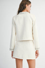 Load image into Gallery viewer, Tweed Jewel Trim Jacket And Skirt Set
