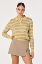 Load image into Gallery viewer, Dora Striped Polo Sweater
