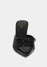 Load image into Gallery viewer, Naomi Black Satin Mule
