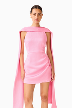 Load image into Gallery viewer, Calista Neck Scarf Mini Dress in Pink
