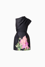 Load image into Gallery viewer, Azelie Aysmmetrical Mini Dress in Black
