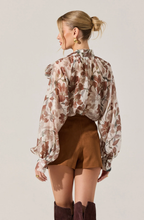 Load image into Gallery viewer, Cinthia Sheer Bow Tie Top
